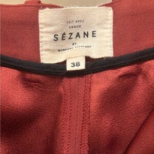 Sézane red pants size 38 viscose